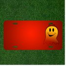 Custom Personalized License Plate With Add Names To Ghost Smiley Yellow Happy
