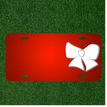 Custom Personalized License Plate With Add Names To Bow Accessory Style Cute