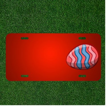 Custom Personalized License Plate With Add Names To Egg Painted Shell Easter
