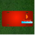 Custom Personalized License Plate With Add Names To Water Sailing Boat Sail