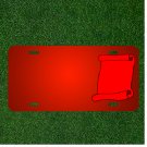 Custom Personalized License Plate With Add Names To Scroll Paper Blank Red