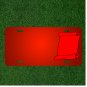 Custom Personalized License Plate With Add Names To Scroll Paper Blank Red