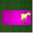 Custom Personalized Car License Plate With Add Names To Goat Yellow Standing