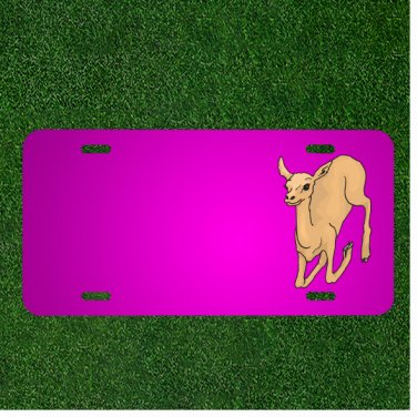 Custom Personalized Car License Plate With Add Names To Deer Wild Running
