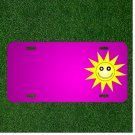 Custom Personalized Car License Plate With Add Names To Sun Smiling Heat