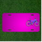 Custom Personalized Car License Plate With Add Names To Bicycle Blue Vehicle