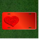 Custom Personalized License Plate Car Tag With Banner Heart Design Add Names