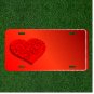 Custom Personalized License Plate Car Tag With Banner Heart Design Add Names
