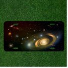 Creative License Plate Auto Tag With Cool Space Glowing Stars View