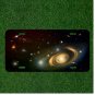 Creative License Plate Auto Tag With Cool Space Glowing Stars View