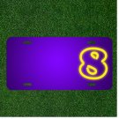 Custom Personalized License Plate With Add Names To Neon 8 Lights Number