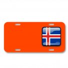 Iceland Flag Country Nationality On License Plate Car Front Add Names