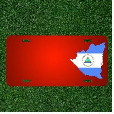Custom Personalized License Plate With Add Names To Nicaragua Central America