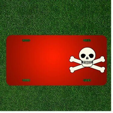 Custom Personalized License Plate With Add Names To Skull Pirate Skeleton