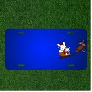 Custom Personalized License Plate With Add Names To Reindeer Deer Sled