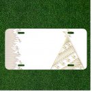 Custom Personalized License Plate Auto Tag With Cool Golden Stars Design Art