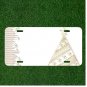 Custom Personalized License Plate Auto Tag With Cool Golden Stars Design Art