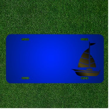 Custom Personalized License Plate With Add Names To Sailboat Boat Sail