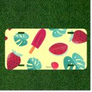Creative License Plate Auto Tag With Ice Popcycle And Strawberry Design
