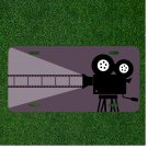 Creative License Plate Auto Tag With Film Recording In Purple Design