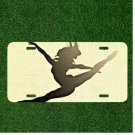 Custom Personalized License Plate Auto Tag With Ballet Women Design Art