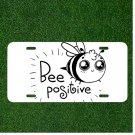 Custom Personalized License Plate Auto Tag With BEE Positive Design