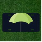 Custom Personalized License Plate Auto Tag With Umbrella Design