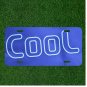Custom Personalized License Plate Auto Tag With COOL In Blue Design