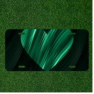 Custom Personalized License Plate Auto Tag With Fancy Green Heart Art