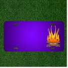 Custom Personalized License Plate With Add Names To Campfire Burning Cremation