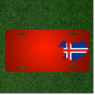 Custom Personalized License Plate With Add Names To Iceland Map Flag Europe