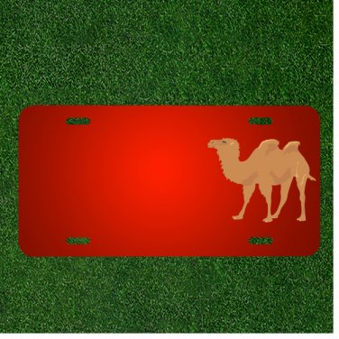 Custom Personalized License Plate With Add Names To Camel Two Humps Desert