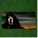 Custom Personalized License Plate Auto Tag With Couple Kissing By Moon Design