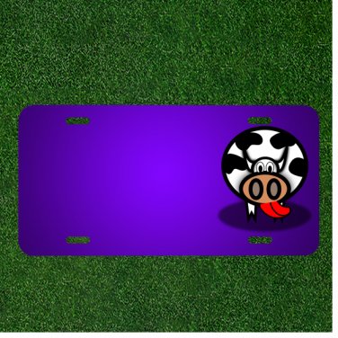 Custom Personalized License Plate With Add Names To Cow Tongue Lick Cattle