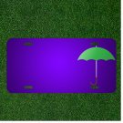 Custom Personalized License Plate With Add Names To Umbrella Cover Rain Green