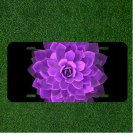 Custom Personalized Auto Tag With Amazing Purple Flower Illusion Design