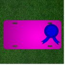Custom Personalized Car License Plate With Add Names To Badge Blue Emblem