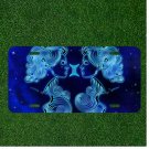 Custom Personalized License Plate Auto Tag With Two Women In Blue Design
