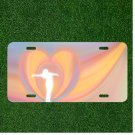 Custom Personalized License Plate Auto Tag With Soul Women In Colorful Heart