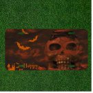 Custom Personalized License Plate Auto Tag With Happy Skull And Bats Design