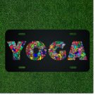 Custom Personalized License Plate Auto Tag With YOGA In Colorful Splash Design