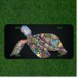 Custom Personalized License Plate Auto Tag With With Big Colorful Turtle Design