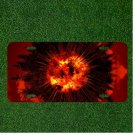Custom Personalized License Plate Auto Tag With Red Fire Explosion Design NEW