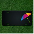 Custom Personalized License Plate With Add Names To Colorful Fancy Umbrella NEW