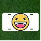 Custom Personalized License Plate Auto Tag With Laughing Emoji Face Design NEW