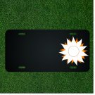 Custom Personalized License Plate With Add Names To Flower Sun Orange White
