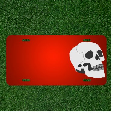 Custom Personalized License Plate With Add Names To Skull Bones Death Dead