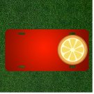 Custom Personalized License Plate With Add Names To Orange Fruit Slice Inside