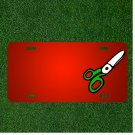 Custom Personalized License Plate With Add Names To Scissors Green Cut Craft