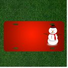 Custom Personalized License Plate With Add Names To Snowman Hat Scarf Winter